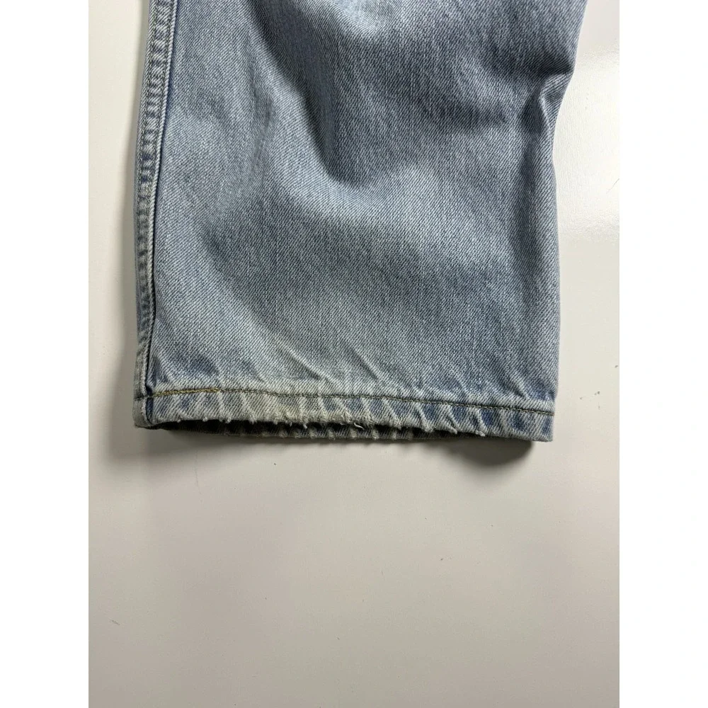 Levis 505 Jeans Mens 38x32 Regular Fit Straight Leg Denim Light Wash Casual Pant